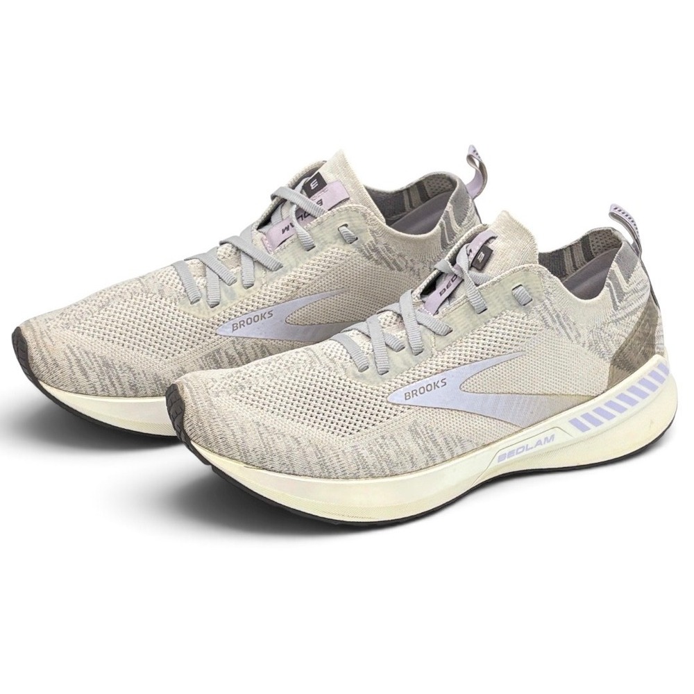 Brooks Bedlam 3 Shoes Women's US 9.5 B Gray Purple Running Stability 1203301B083